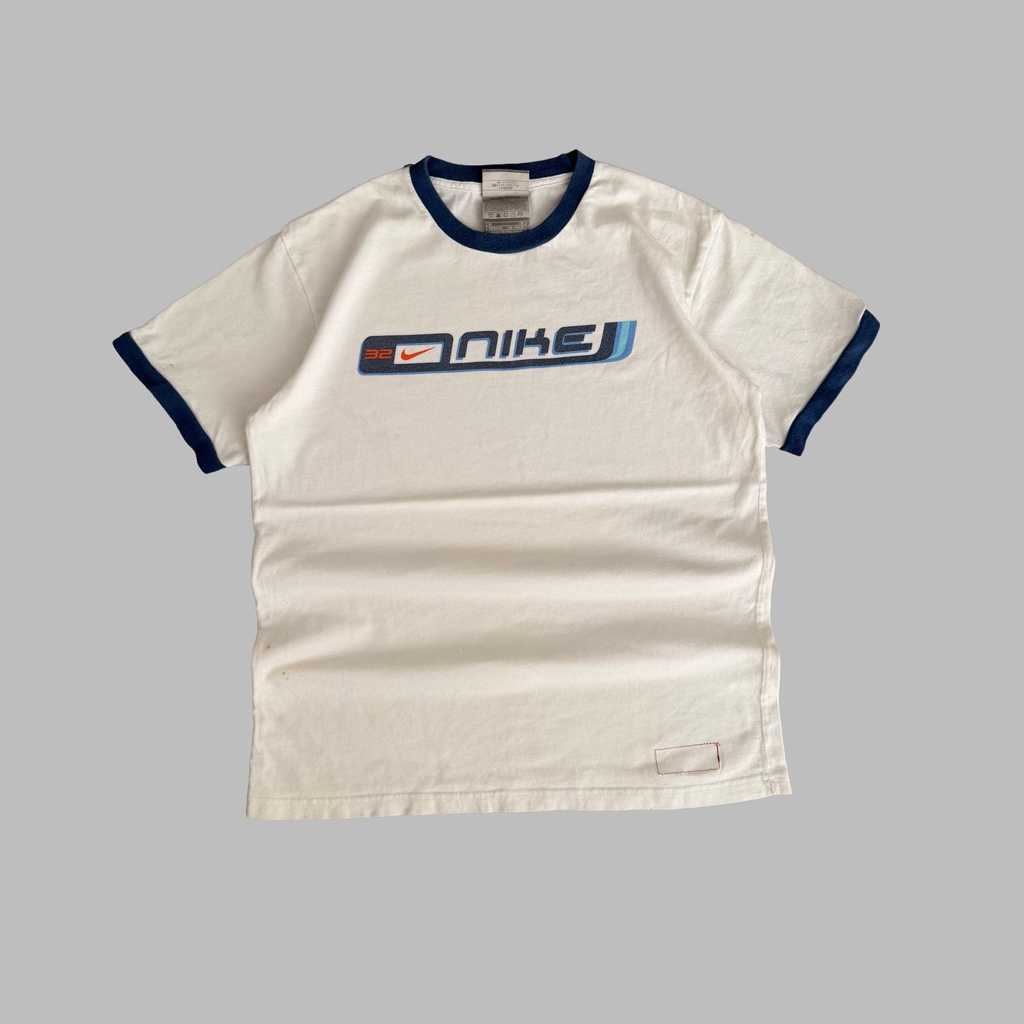 Y2K Nike Spell Out Ringer Tee - M