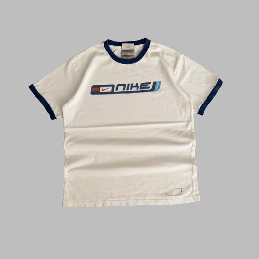 Y2K Nike Spell Out Ringer Tee - M