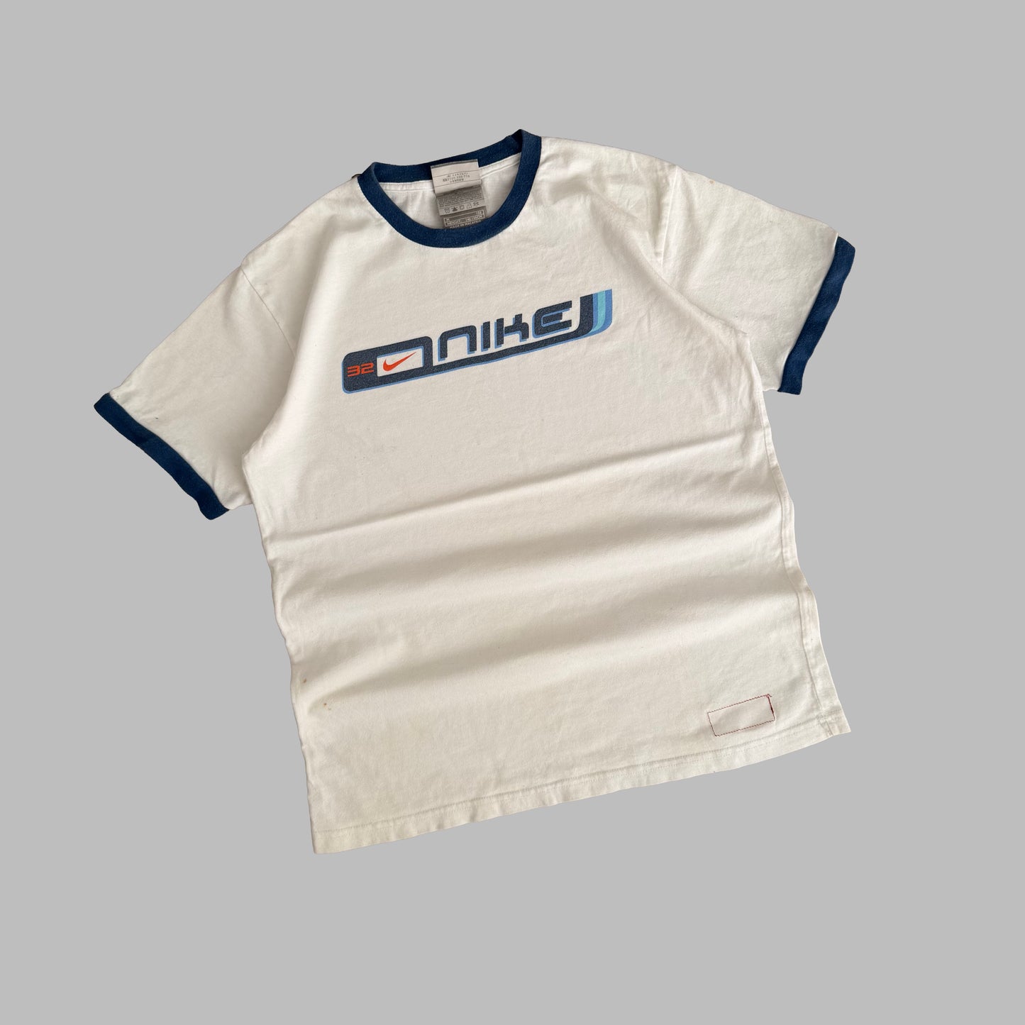 Y2K Nike Spell Out Ringer Tee - M