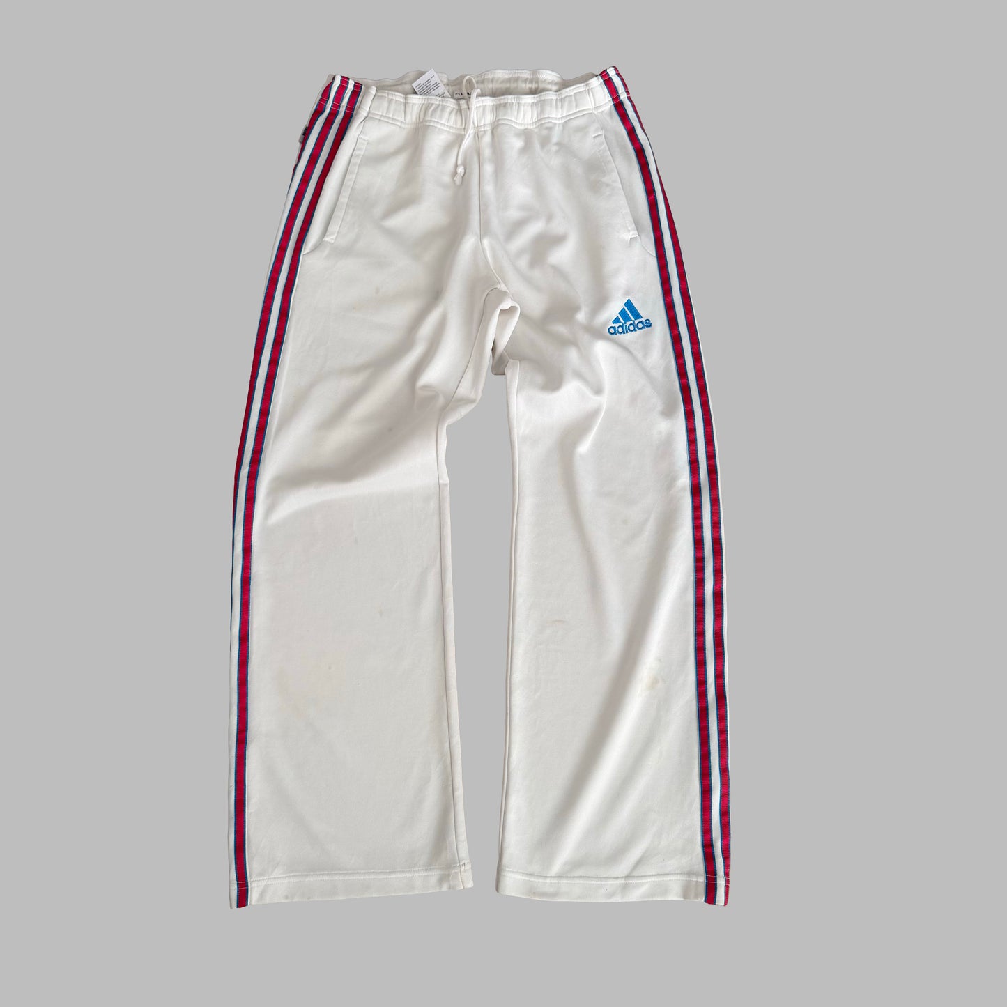 Y2K Adidas Wide Leg Three Stripe Track Pants - S