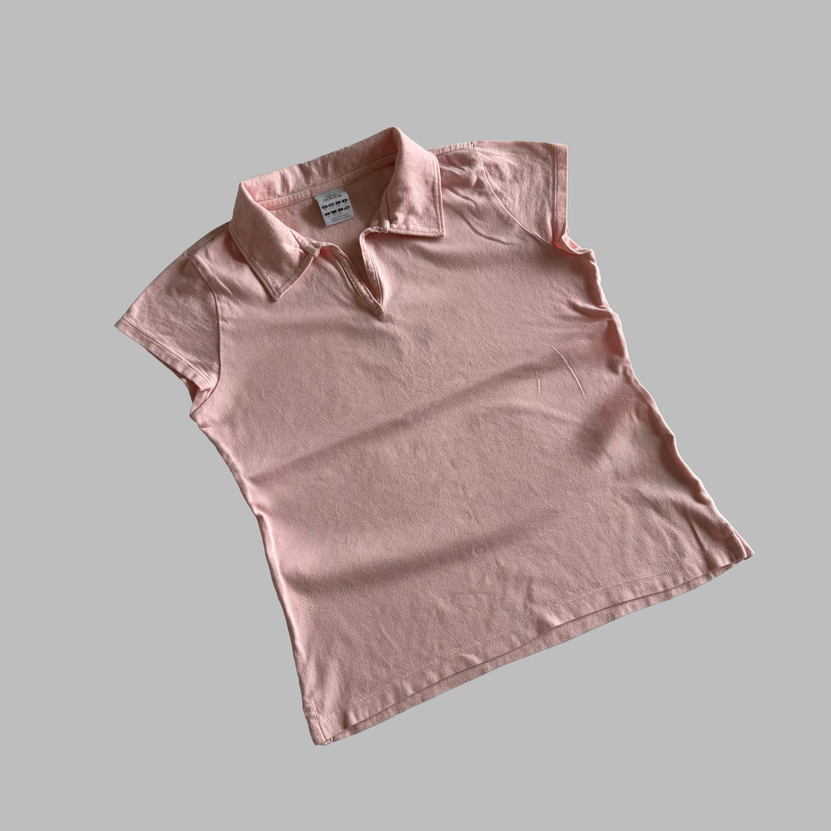 Y2K Adidas Spell Out Polo Top - L