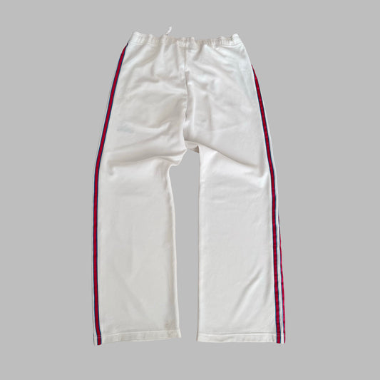 Y2K Adidas Wide Leg Three Stripe Track Pants - S