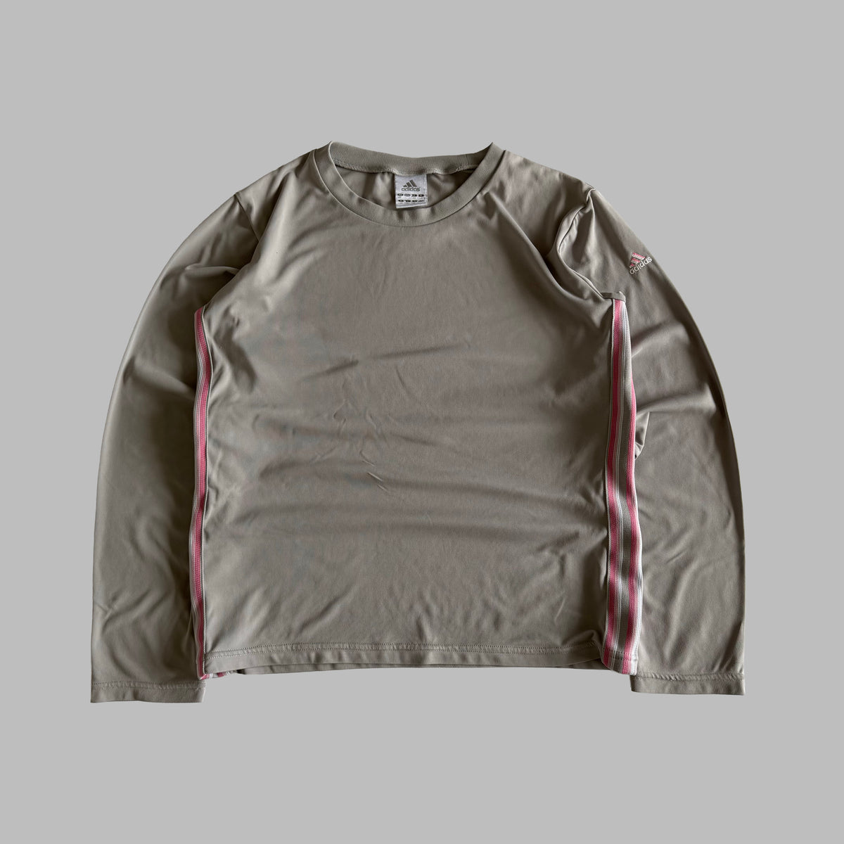 Y2K Adidas Striped Long Sleeve Top - M
