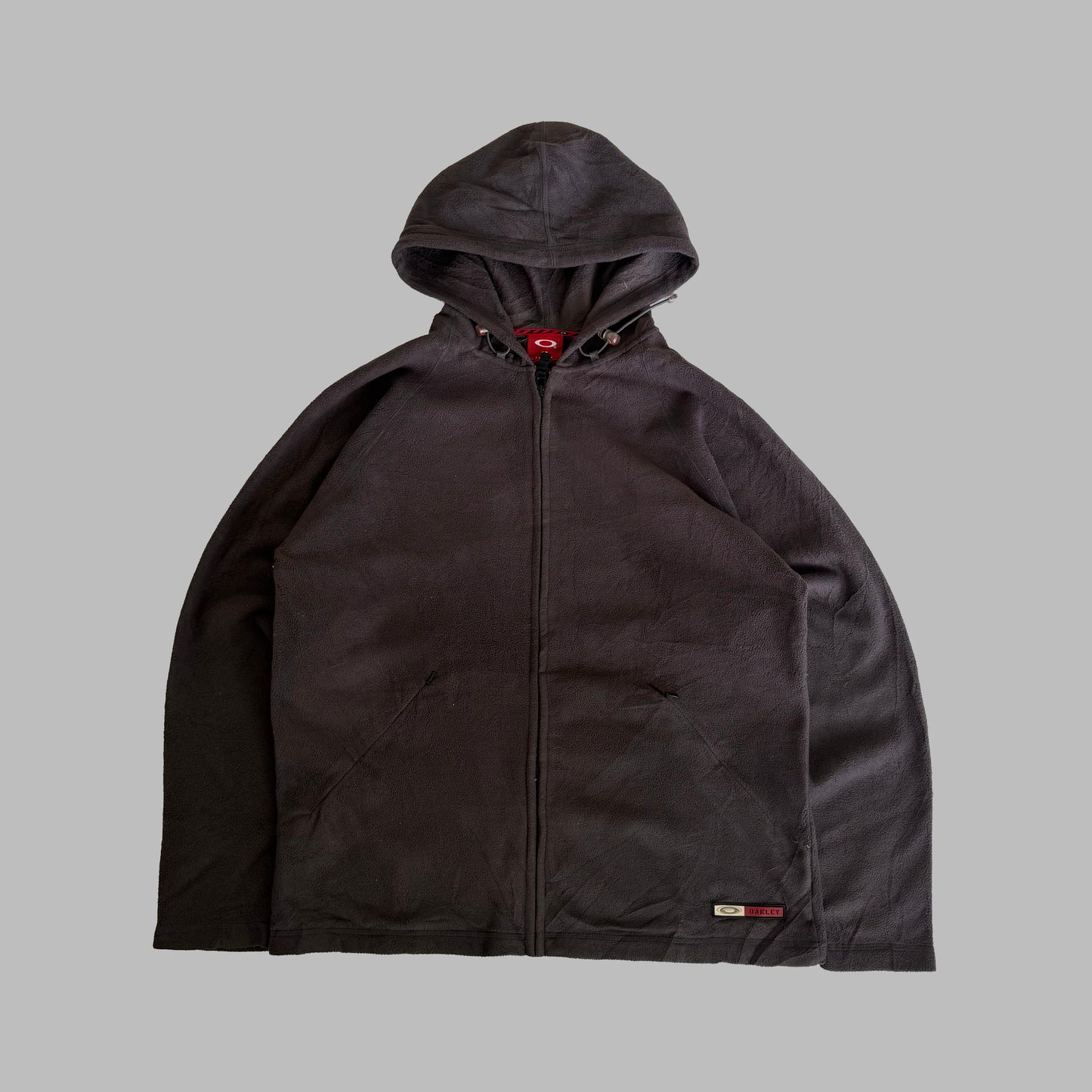 Y2K Oakley Fleece Hooded Jacket - M