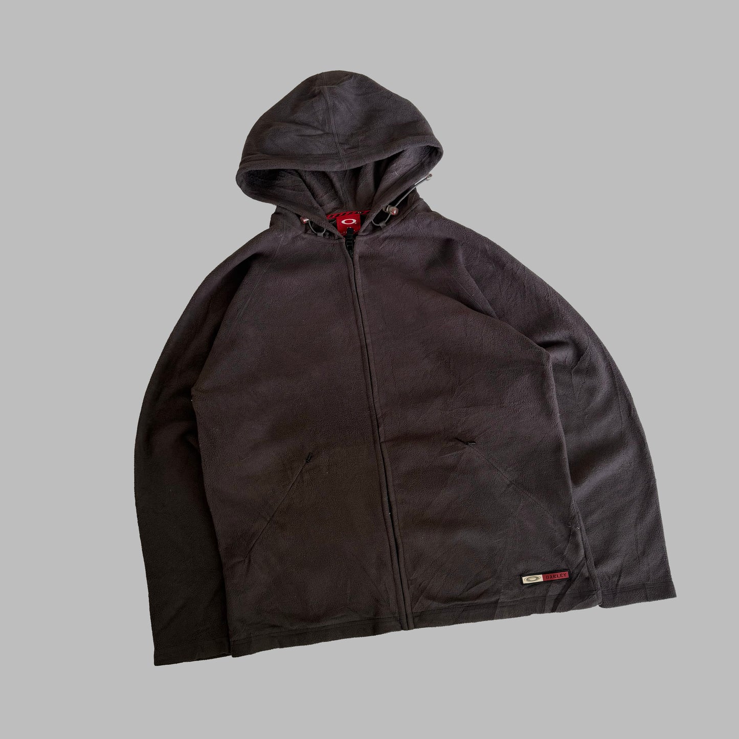 Y2K Oakley Fleece Hooded Jacket - M