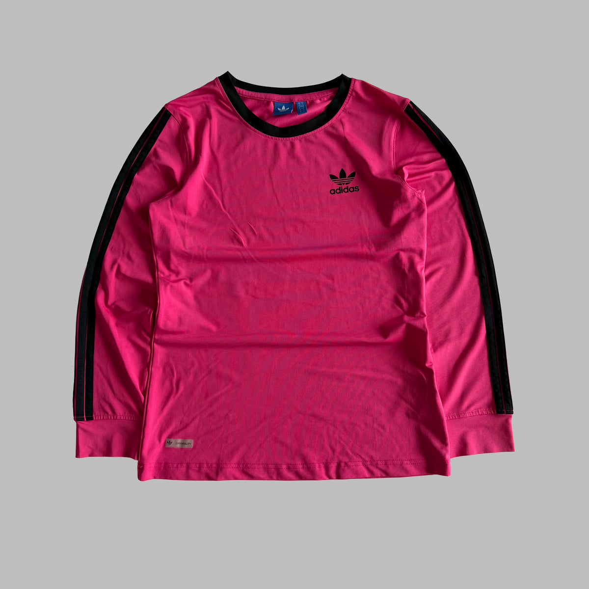 Y2K Adidas Activewear Three Stripe Long Sleeve - L