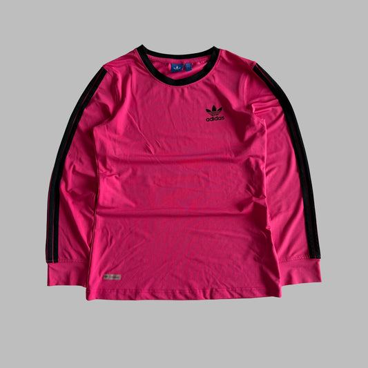 Y2K Adidas Activewear Three Stripe Long Sleeve - L