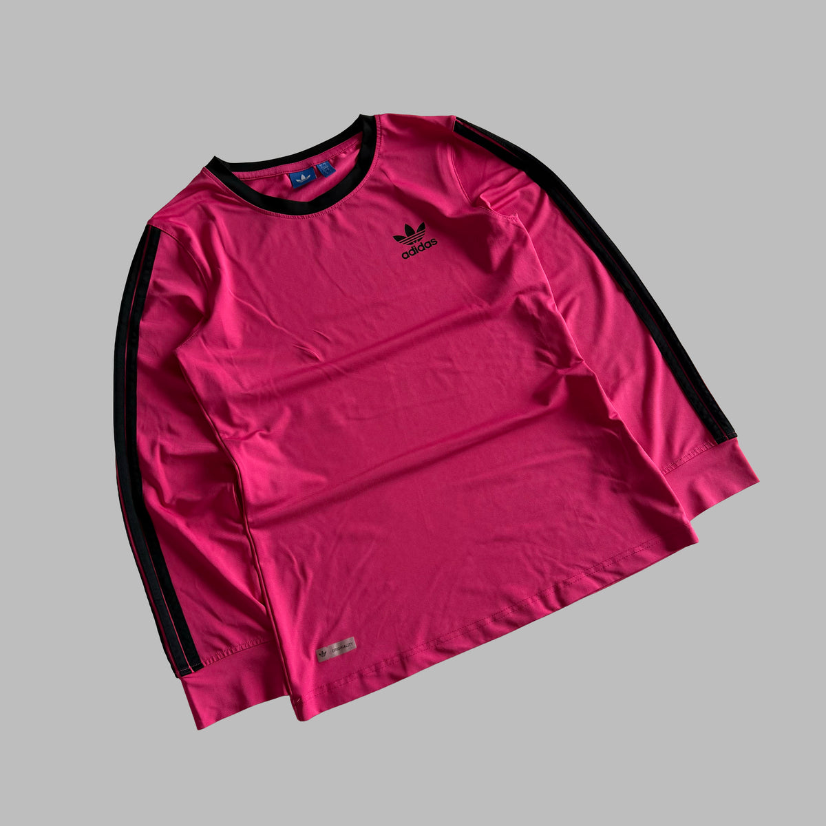 Y2K Adidas Activewear Three Stripe Long Sleeve - L