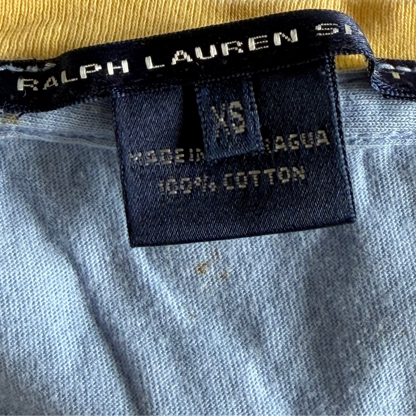 Y2K Ralph Lauren V-Neck Ringer Baby Tee - XS