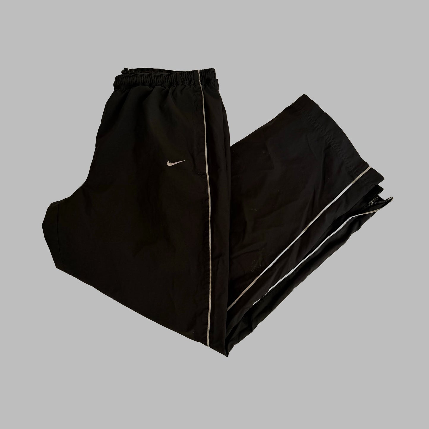 Y2K Nike Wide Leg Striped Track Pants - L
