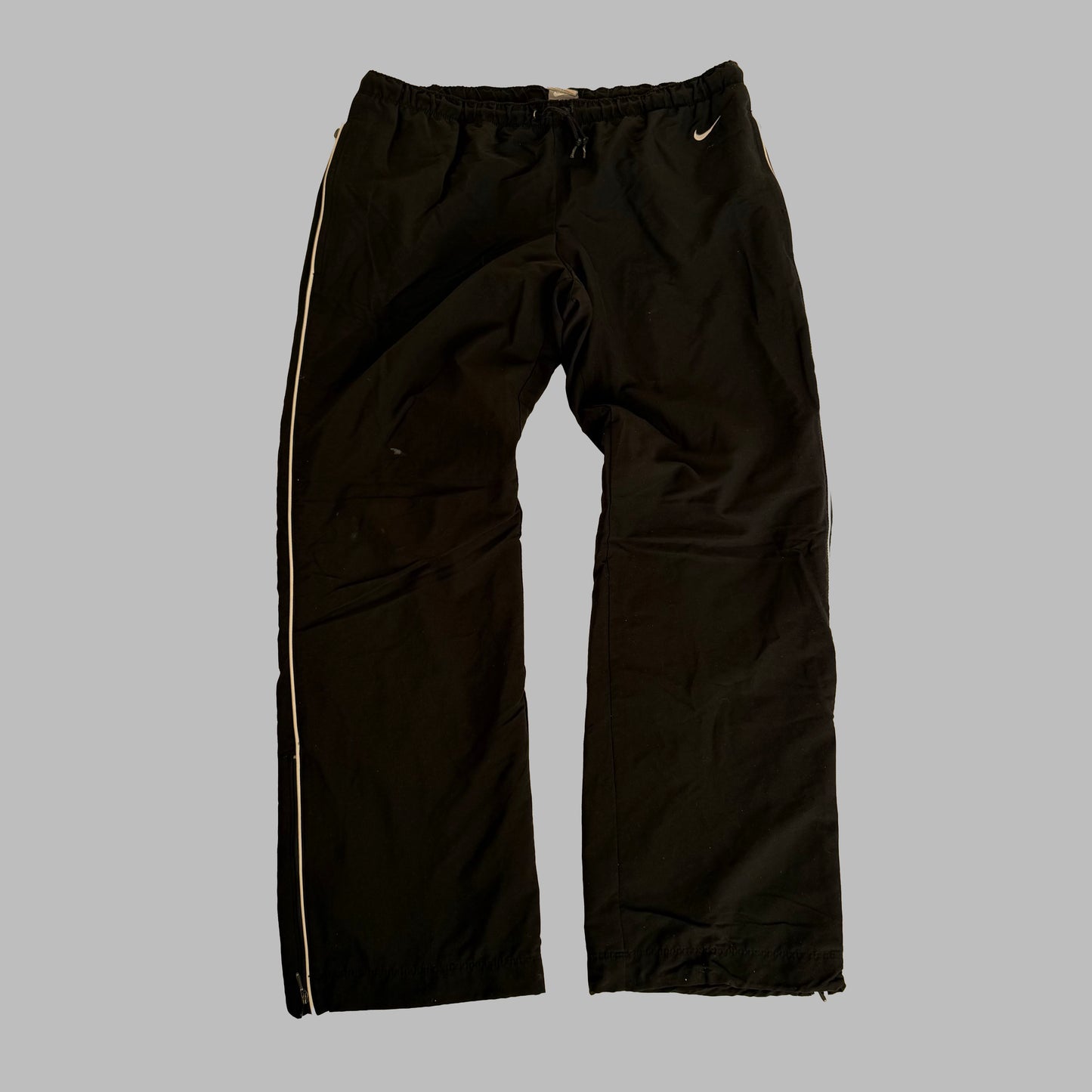 Y2K Nike Wide Leg Striped Track Pants - L