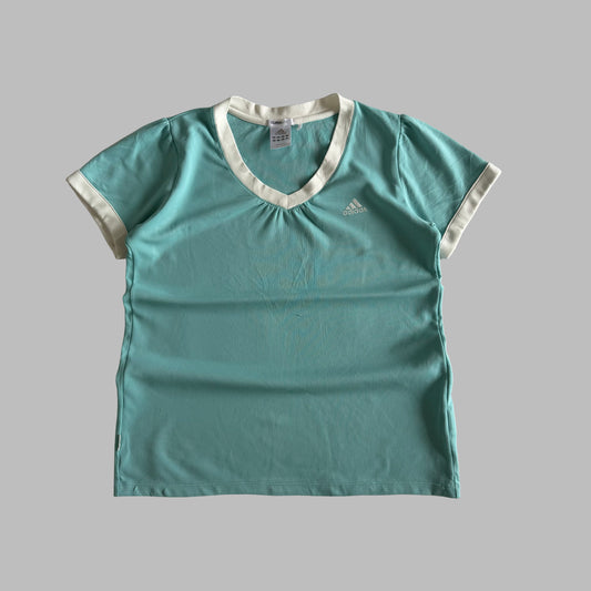Y2K Adidas Ringer Activewear Top - XL
