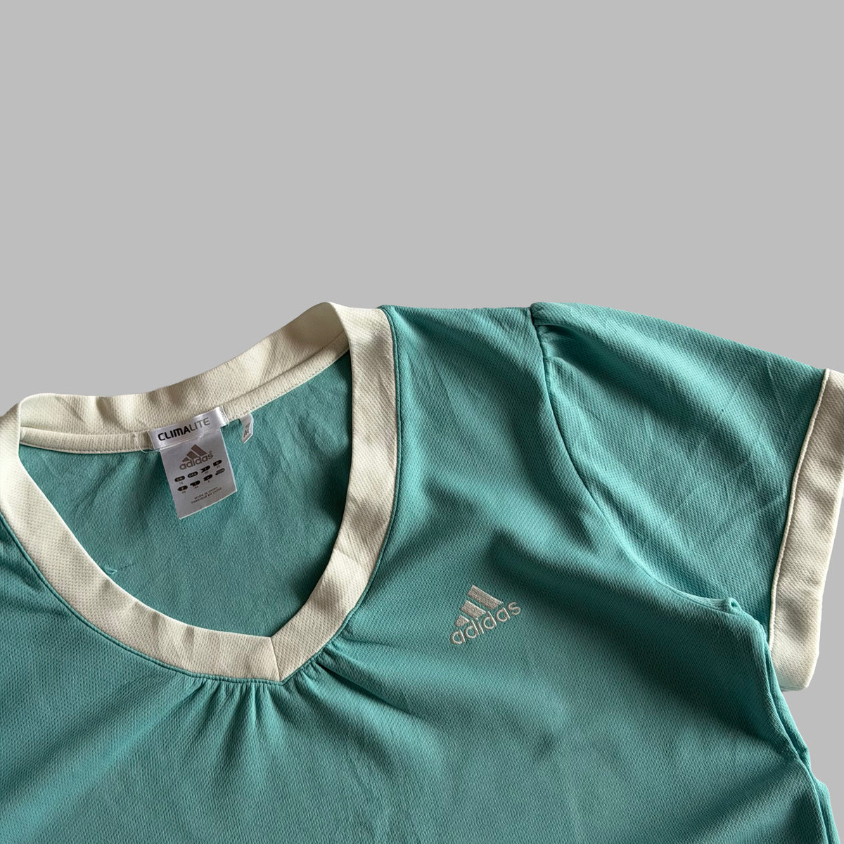 Y2K Adidas Ringer Activewear Top - XL