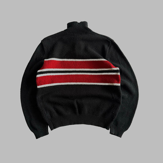 90s Polo Ralph Lauren Striped Quarter Zip - L