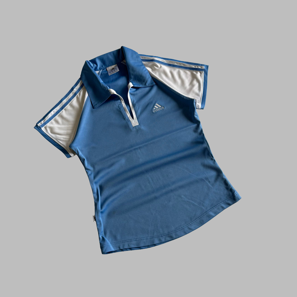 Y2K Adidas Raglan Polo Activewear Top - S