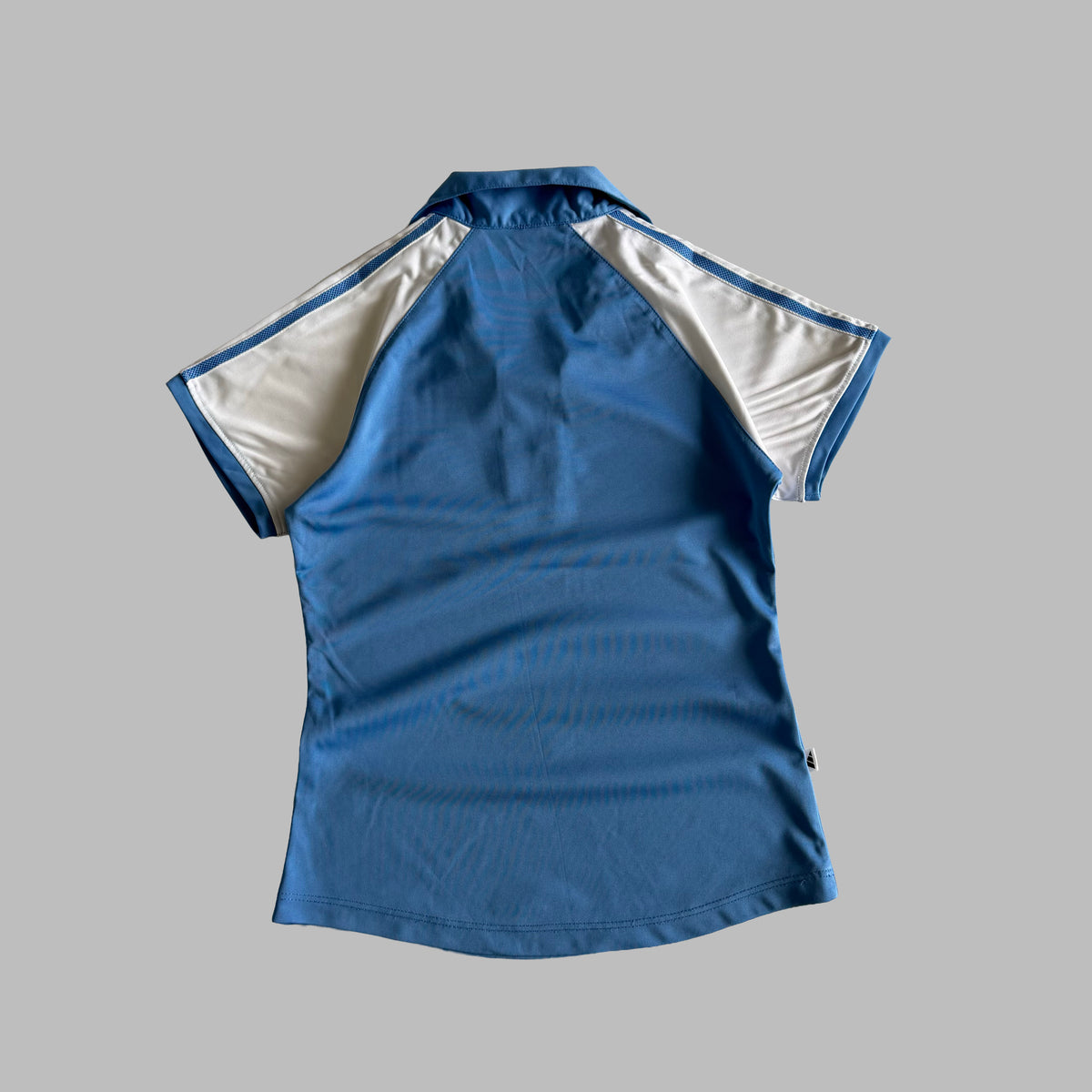 Y2K Adidas Raglan Polo Activewear Top - S