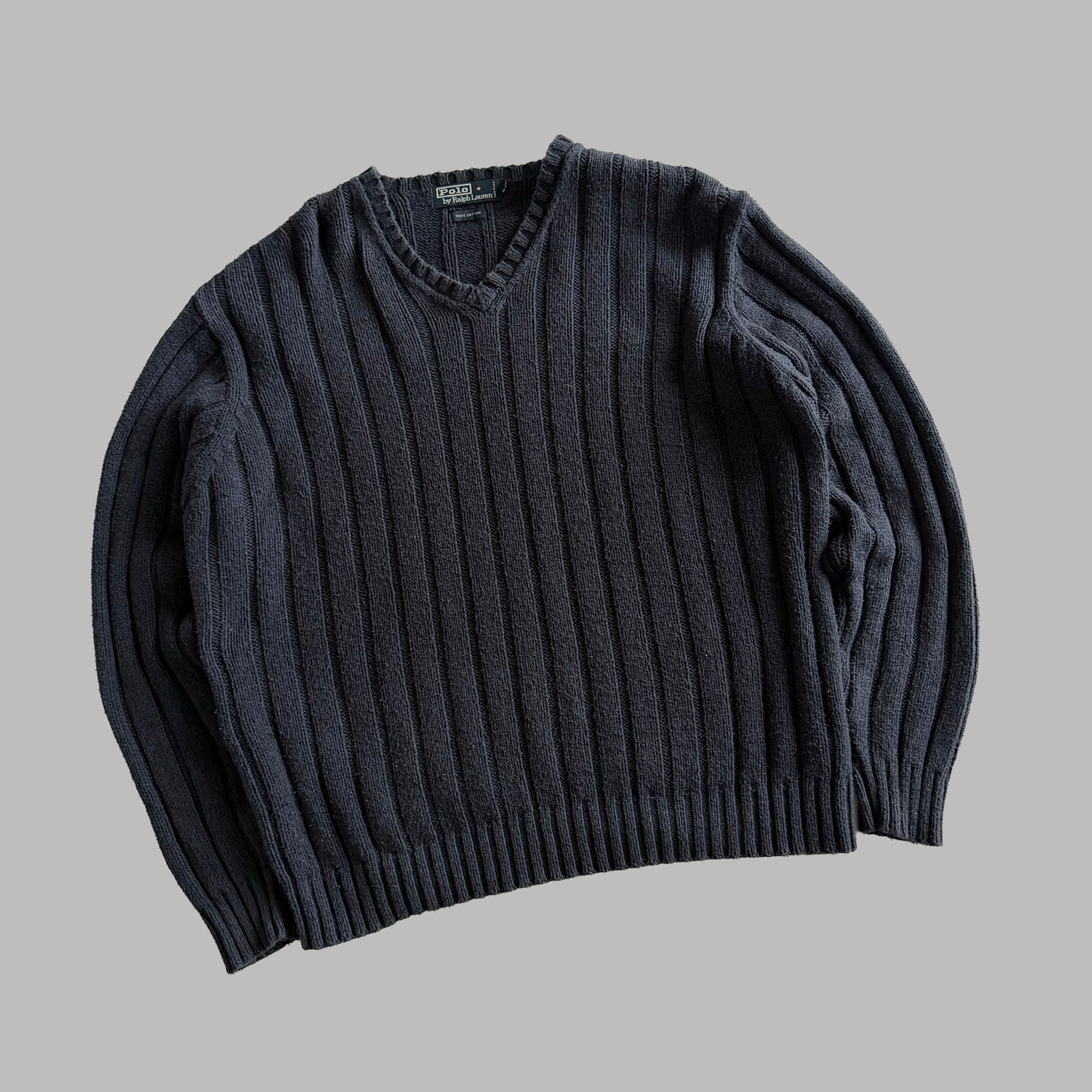 90s Polo Ralph Lauren Ribbed Heavy Knit - M