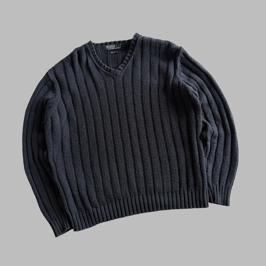 90s Polo Ralph Lauren Ribbed Heavy Knit - M