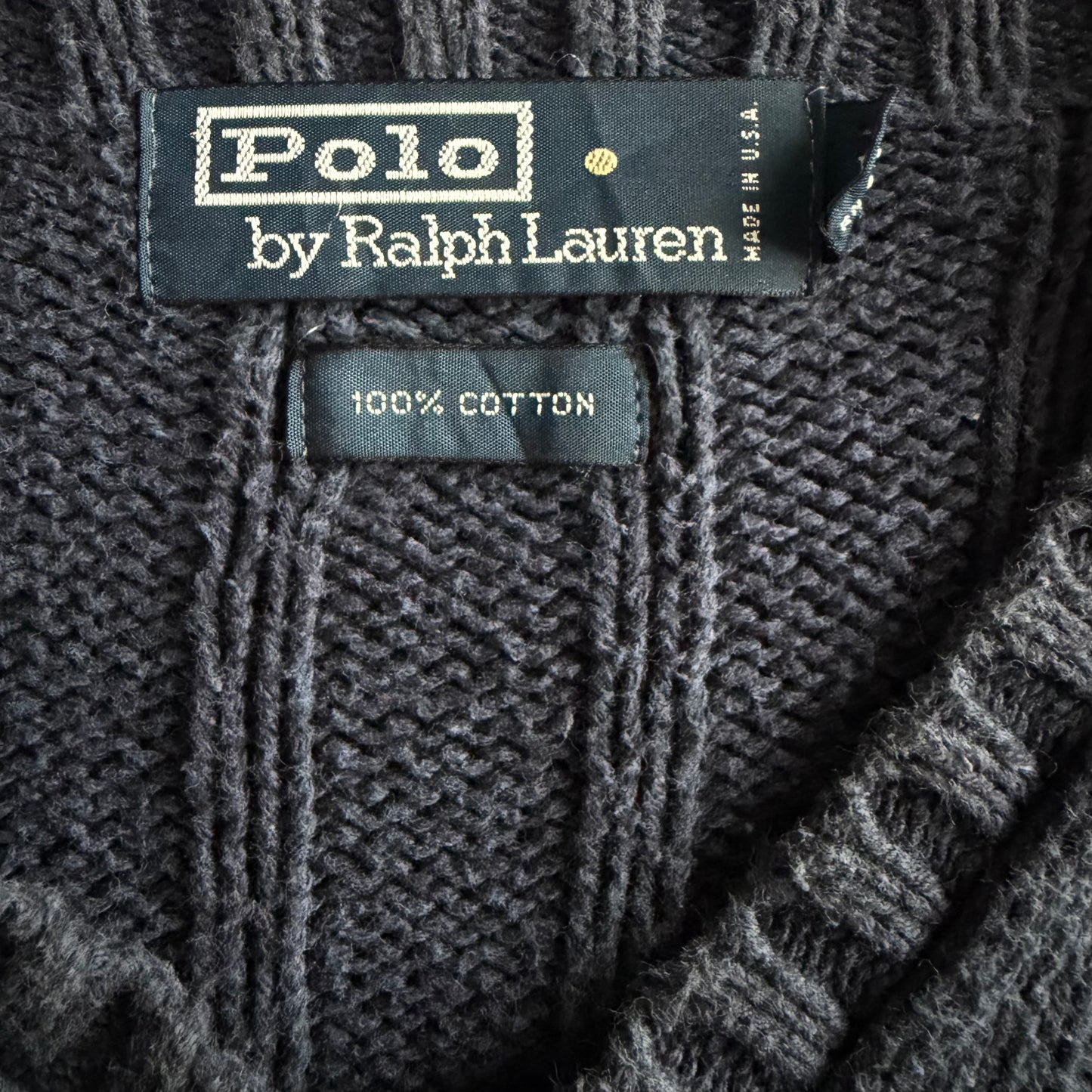 90s Polo Ralph Lauren Ribbed Heavy Knit - M