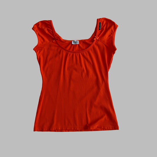 00s Dolce and Gabbana Wide Neck Top - Medium