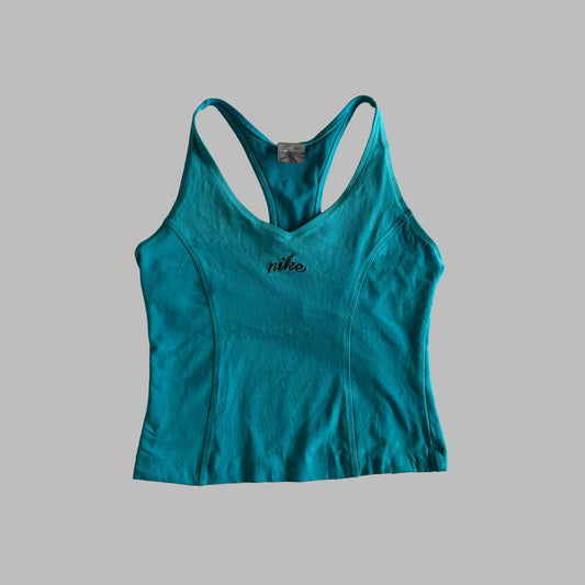 Y2K Nike Spell Out Racer Back Activewear Tank - M