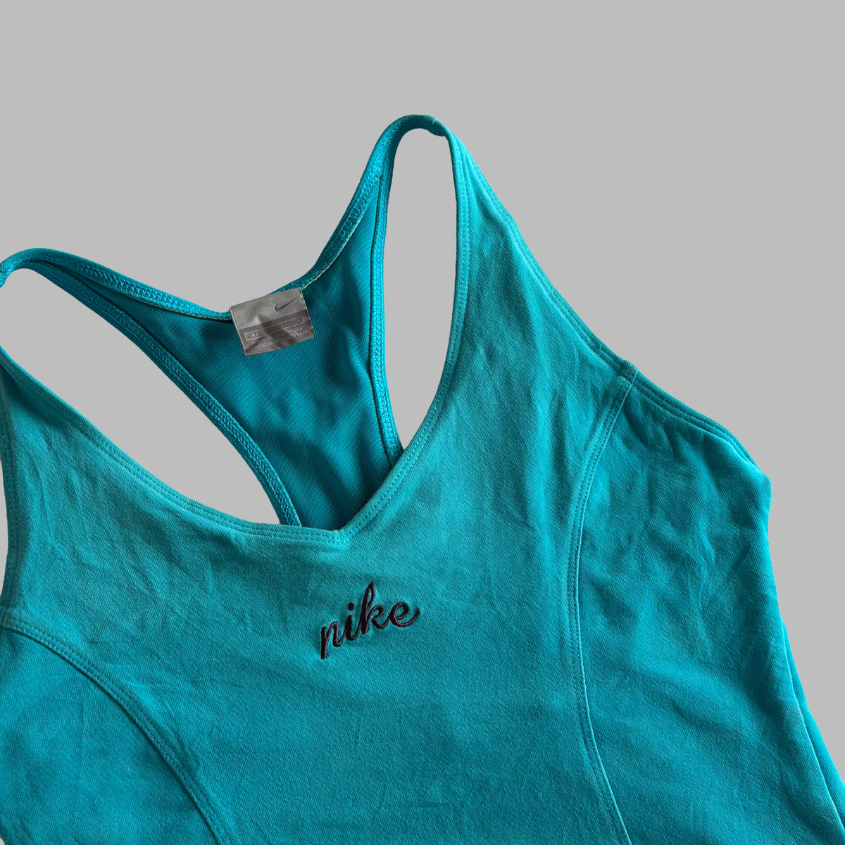 Y2K Nike Spell Out Racer Back Activewear Tank - M