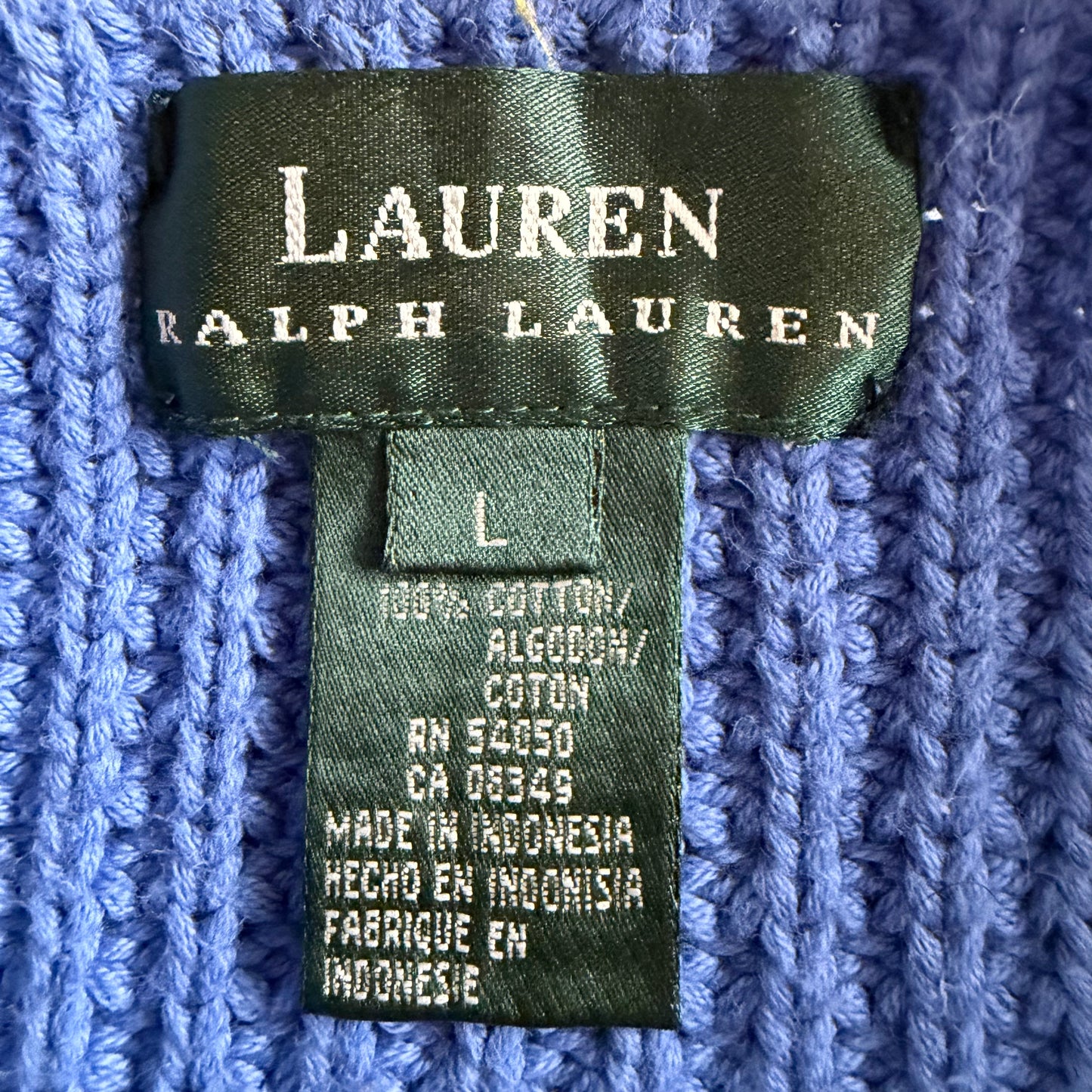Y2K Polo Ralph Lauren Waffle Heavy Knit - L
