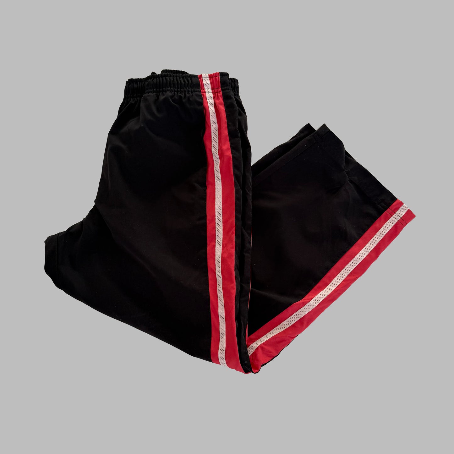 Y2K Nike Wide Leg Striped Track Pants - M