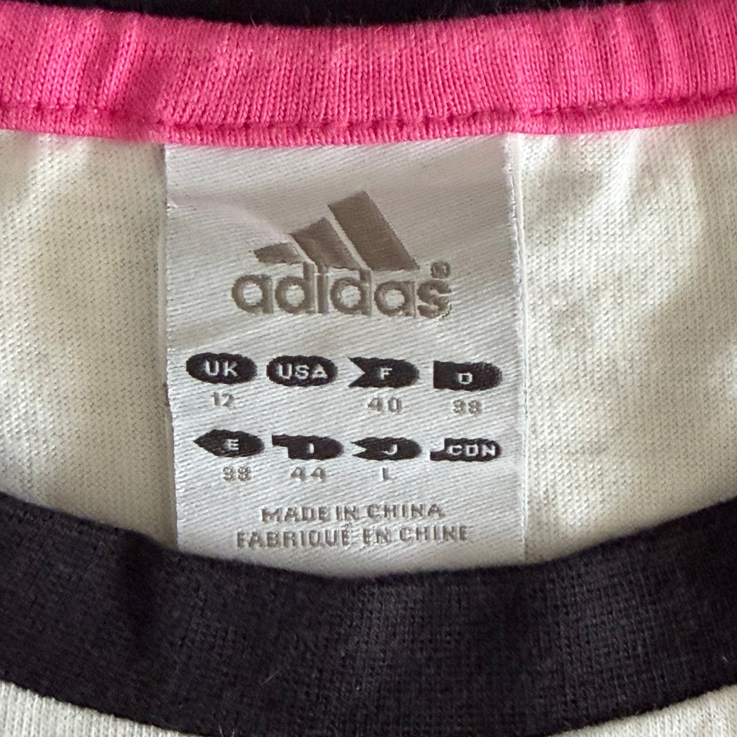 Y2K Adidas Ringer Baby Tee - M