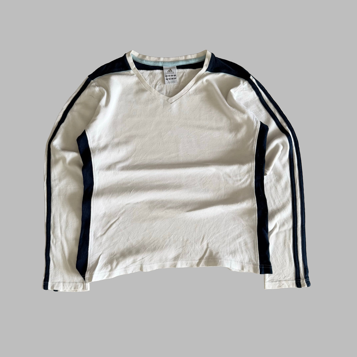 Y2K Adidas Spell Out Long Sleeve - L