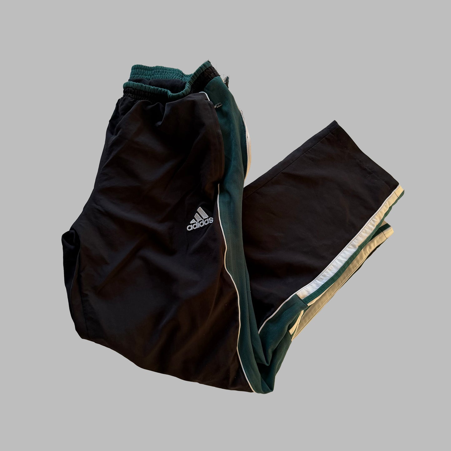 90s Adidas Striped Zip Leg Track Pants - M