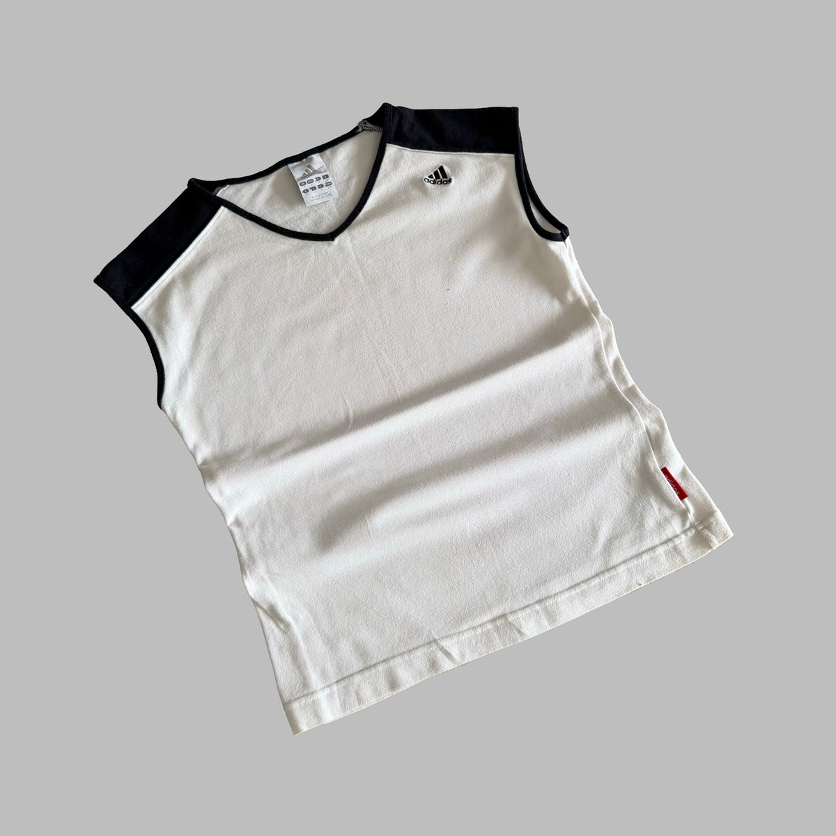 Y2K Adidas Cap Sleeve Raglan Top - S