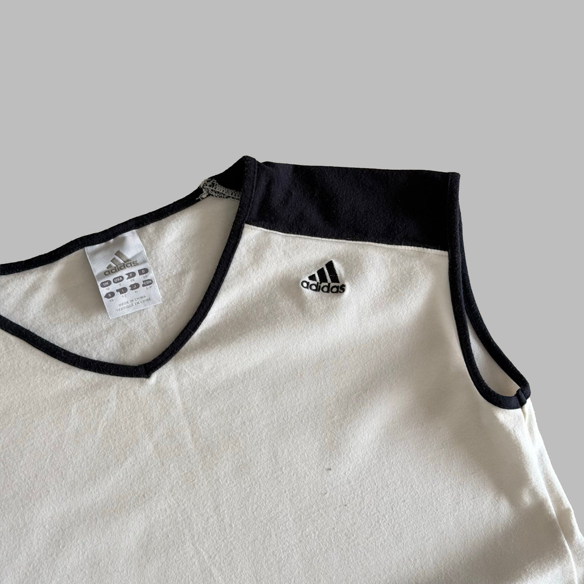 Y2K Adidas Cap Sleeve Raglan Top - S