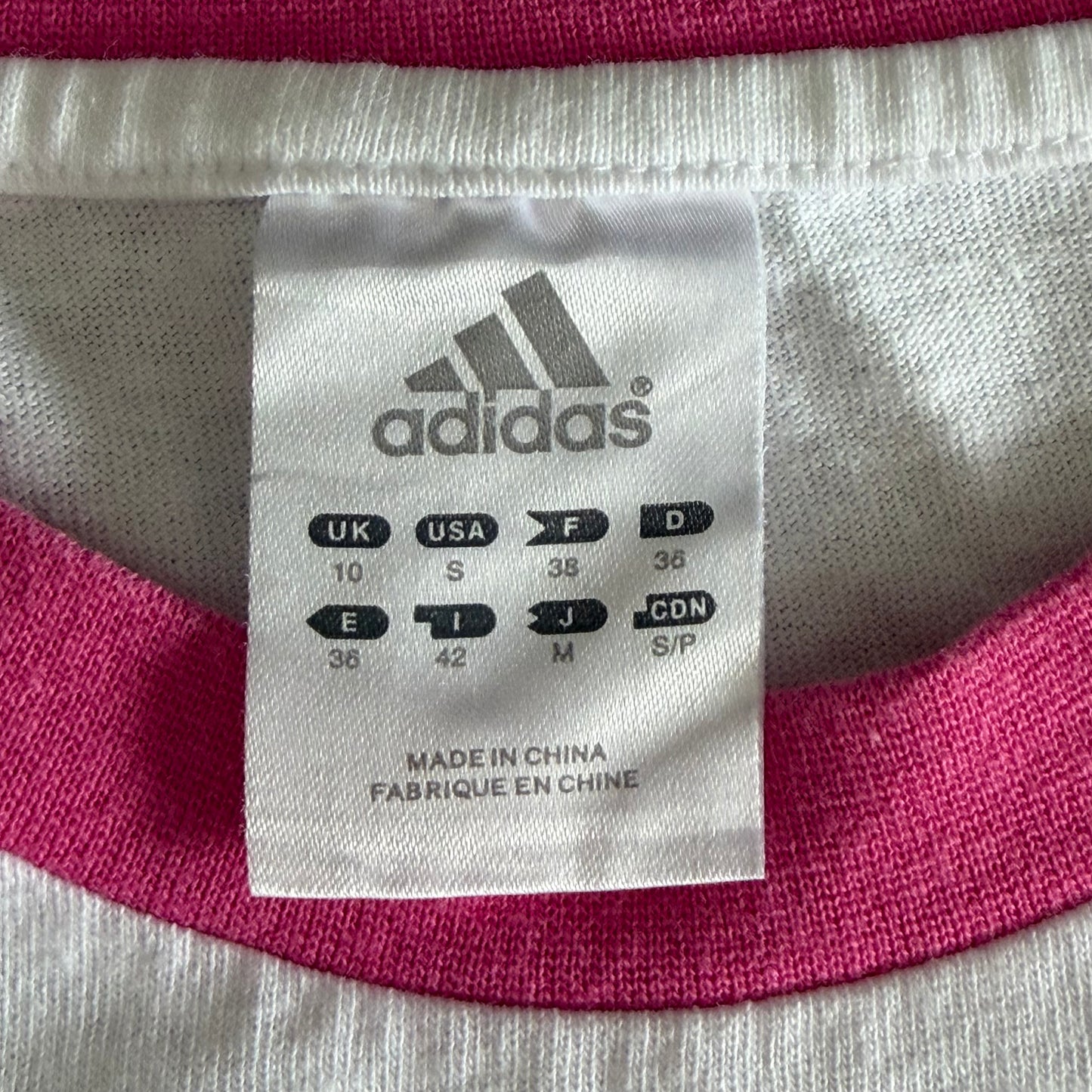Y2K Adidas Three Stripe Raglan Baby Tee - M
