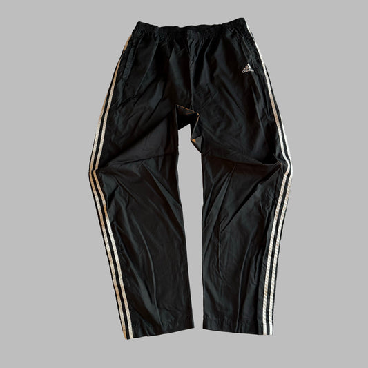 Y2K Adidas Three Stripe Popper Track Pants - XL