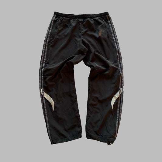 Y2K Adidas Three Stripe Baggy Track Pants - L