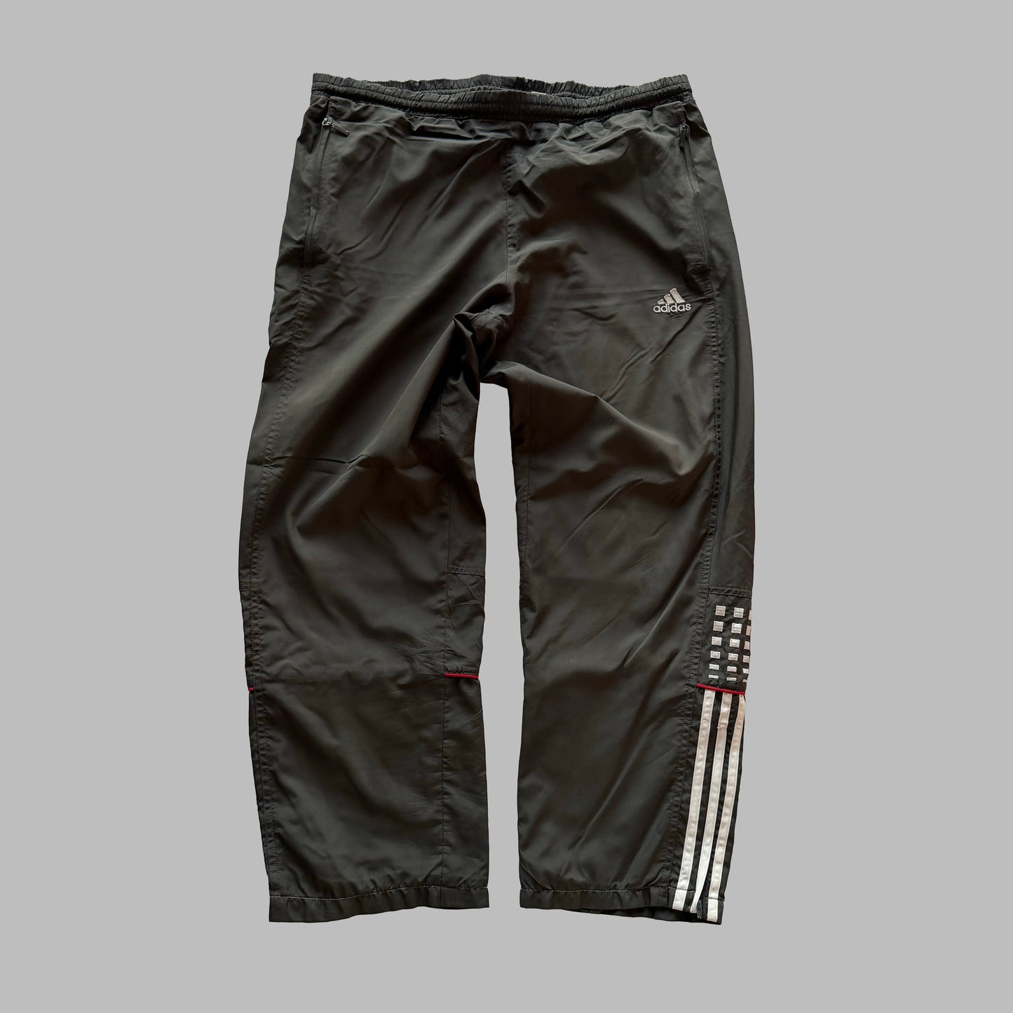 Y2K Adidas Minimal Wide Leg Track Pants - S