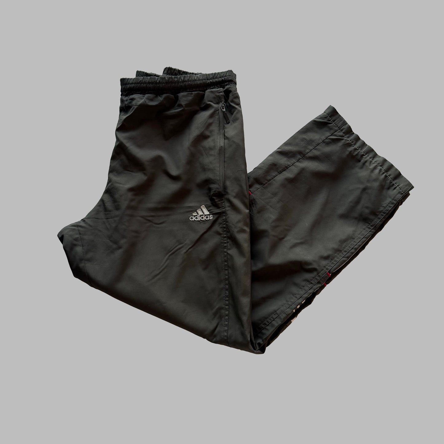 Y2K Adidas Minimal Wide Leg Track Pants - S