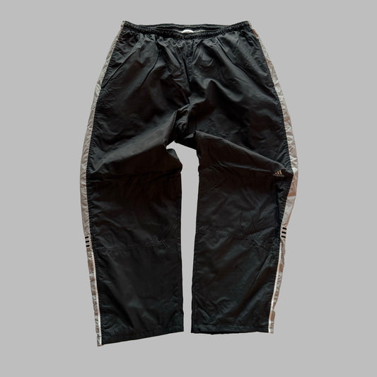 Y2K Adidas Striped Wide Leg Track Pants - XL