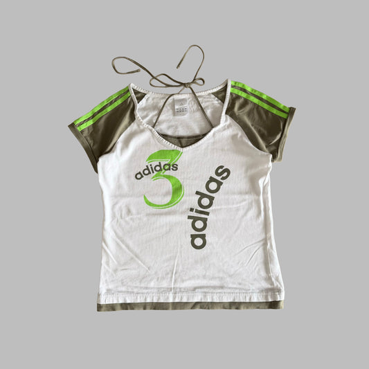 Y2K Adidas Raglan Halter Top - M