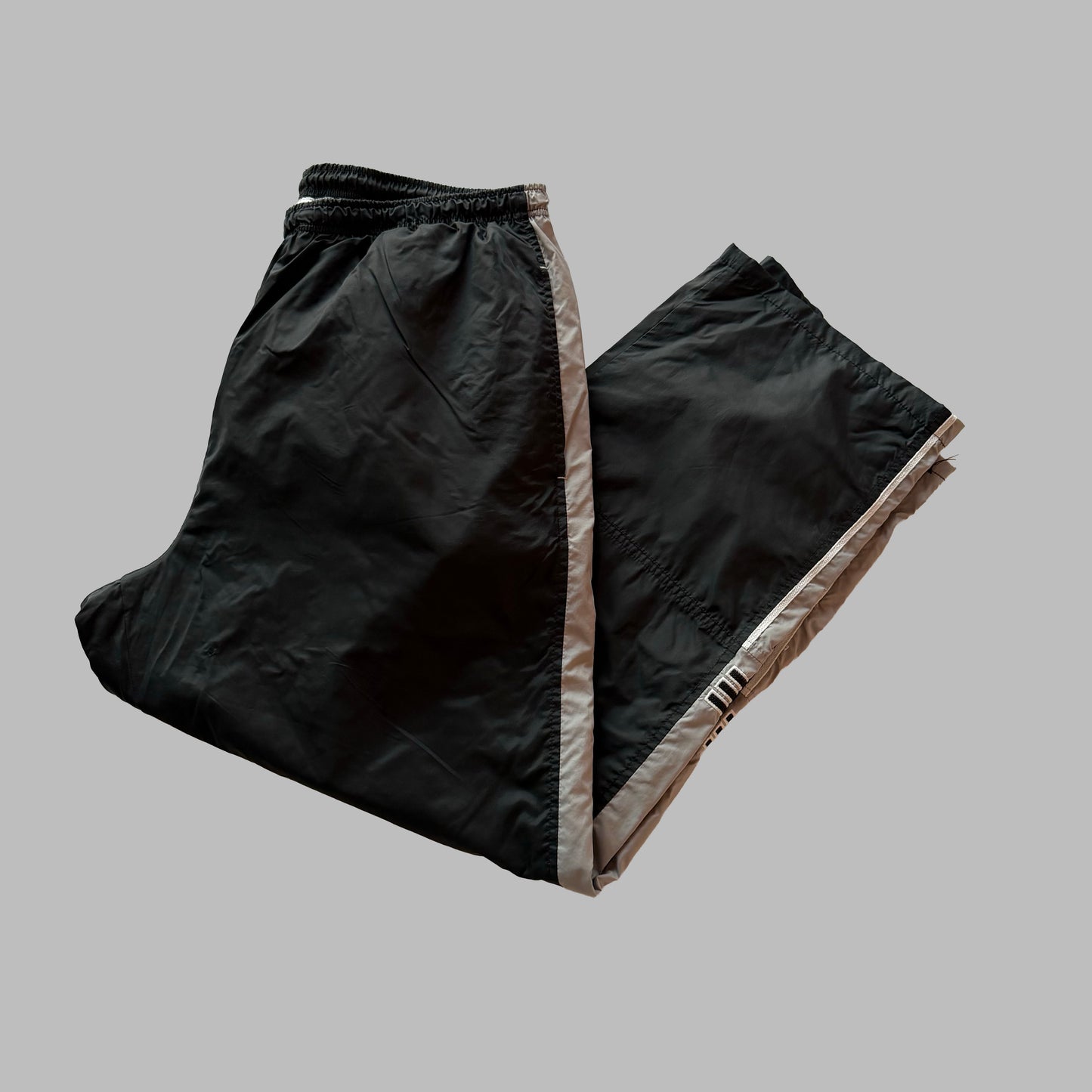 Y2K Adidas Striped Wide Leg Track Pants - XL