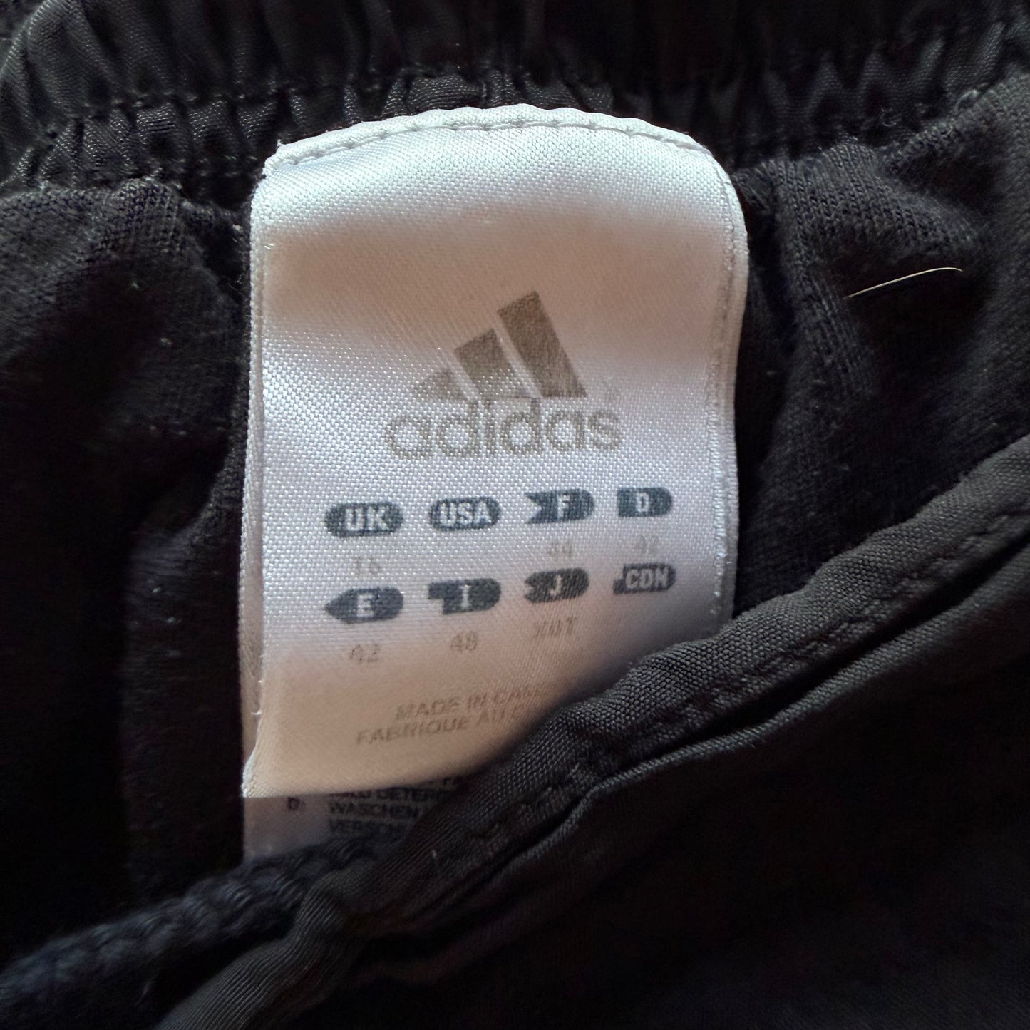 Y2K Adidas Three Stripe Wide Leg Track Pants - L