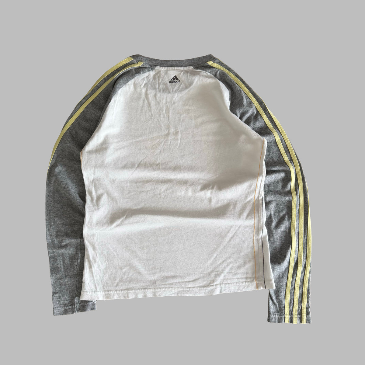 Y2K Adidas Spell Out Raglan Long Sleeve - L