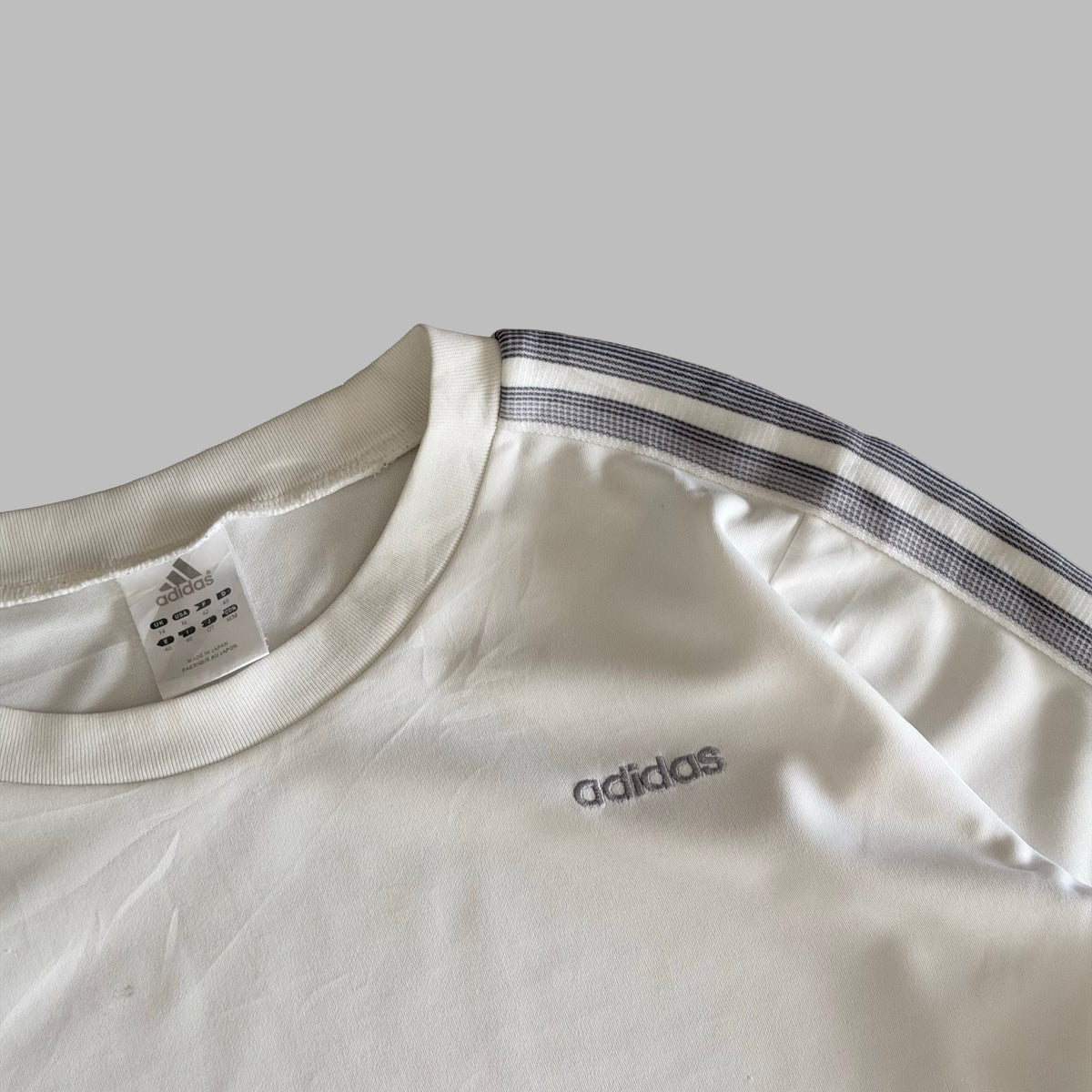 Y2K Adidas Striped Long Sleeve Top - L