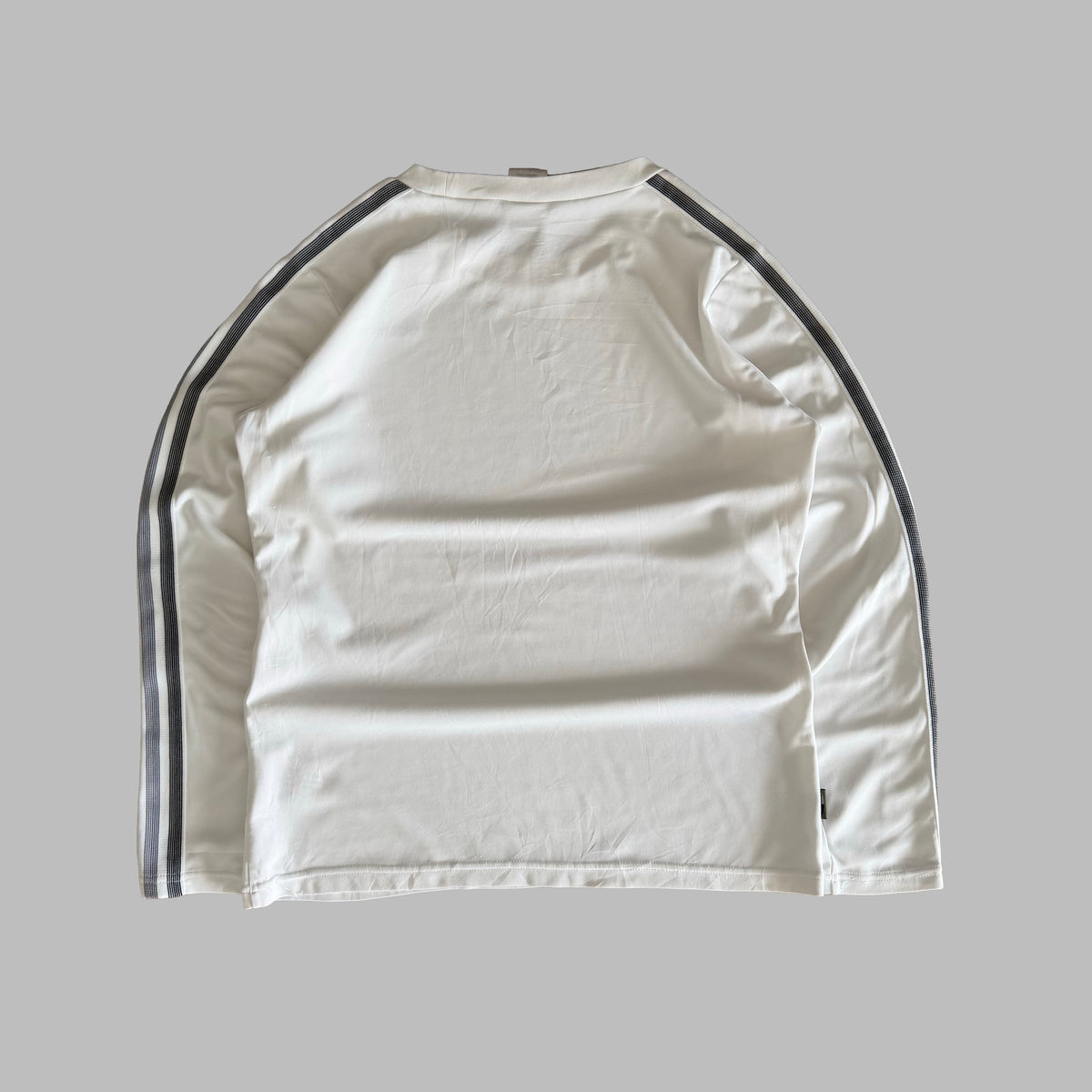 Y2K Adidas Striped Long Sleeve Top - L