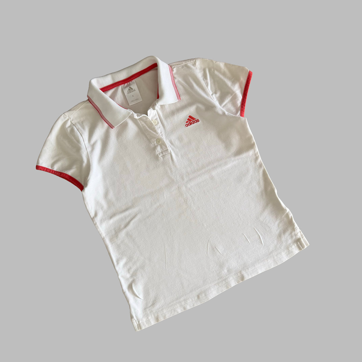 Y2K Adidas Polo Baby Tee - S