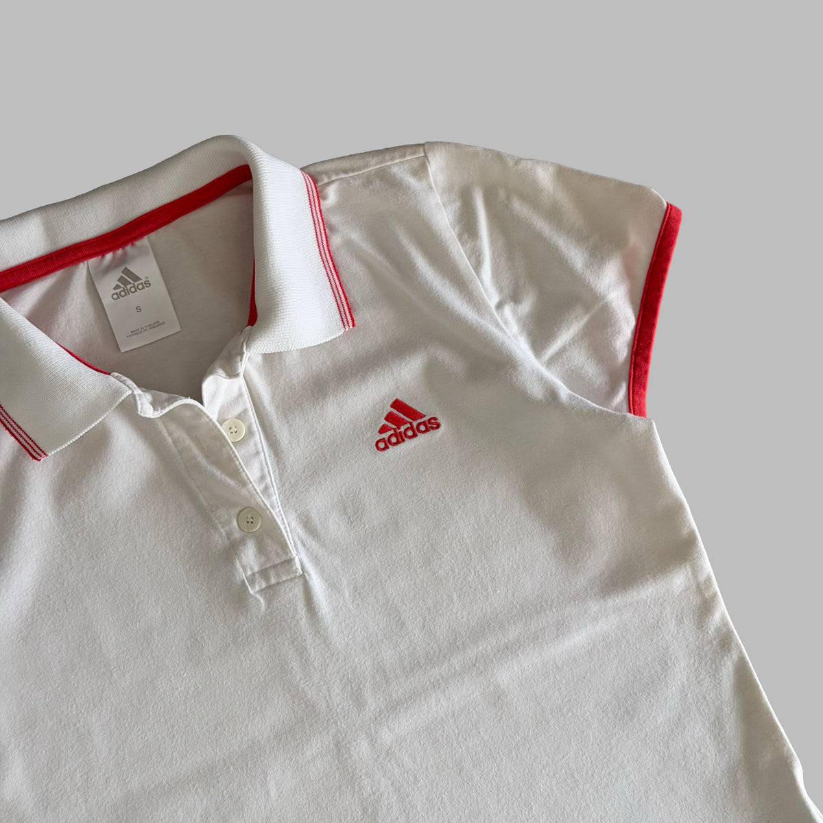 Y2K Adidas Polo Baby Tee - S