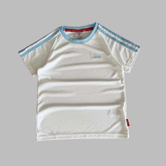 Y2K Adidas Three Stripe Lightweight Baby Tee - M