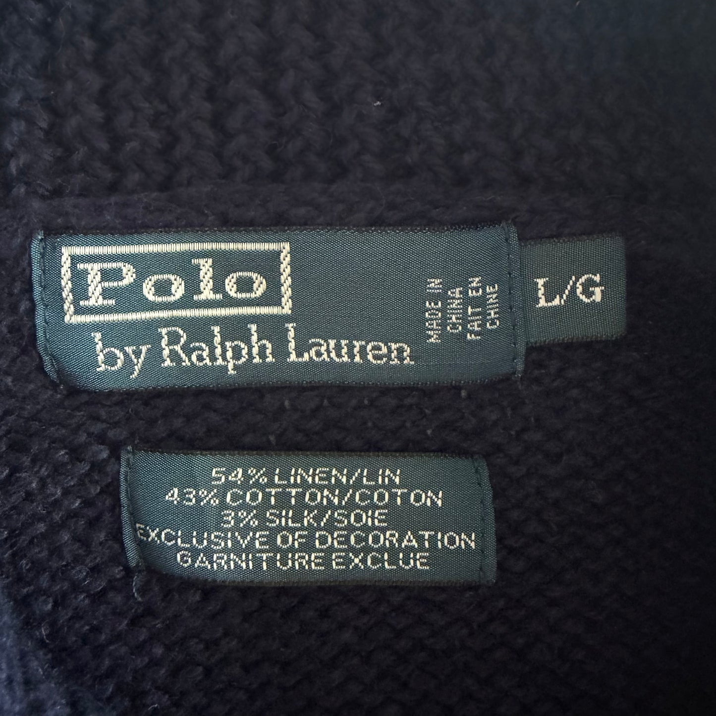 90s Polo Ralph Lauren Funnel Neck Flag Knit - L