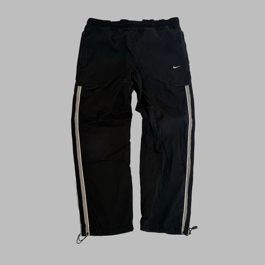 Y2K Nike Wide Leg Striped Track Pants - L